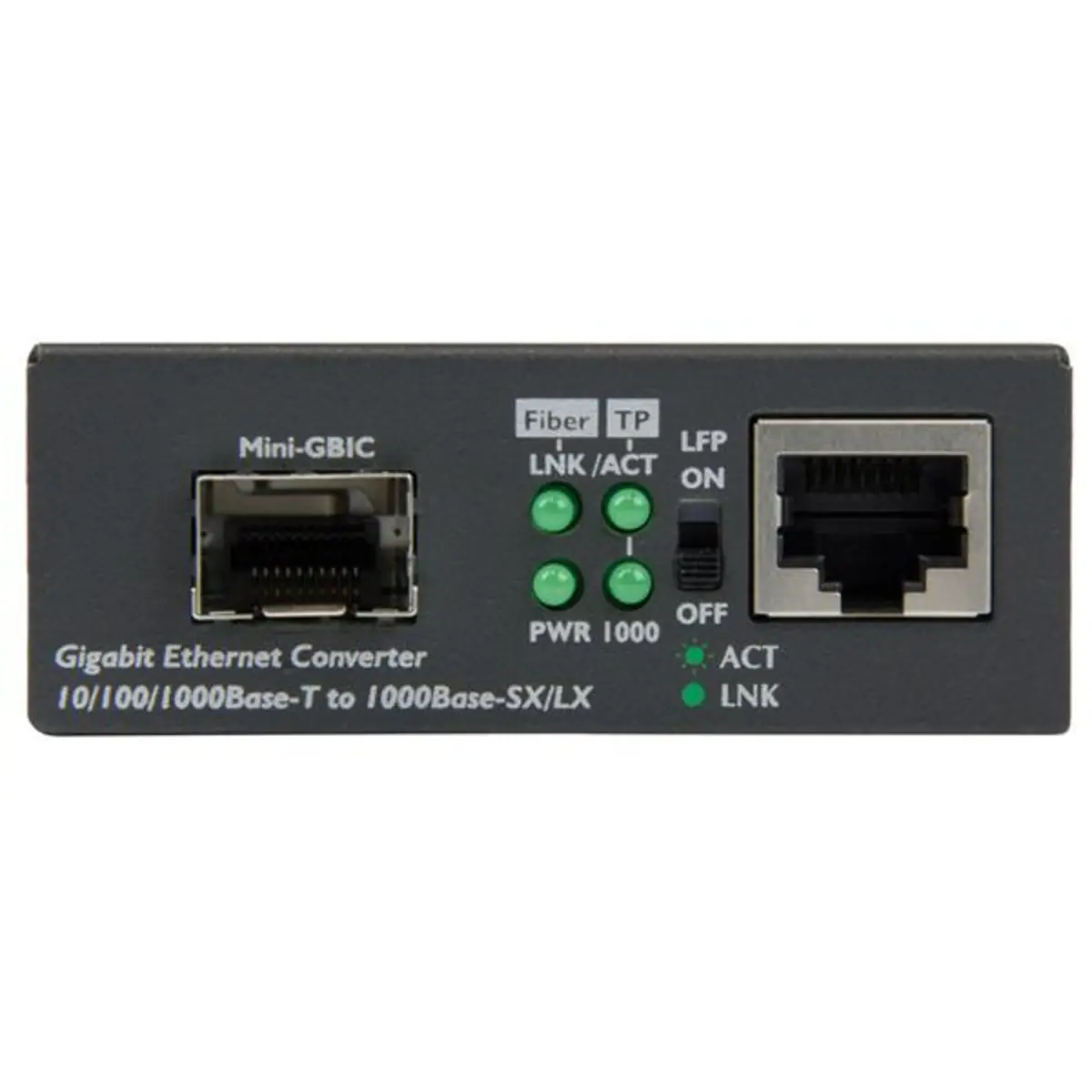 Gigabit Ethernet Glasfaser Medienkonverter mit offenem SFP Steckplatz
