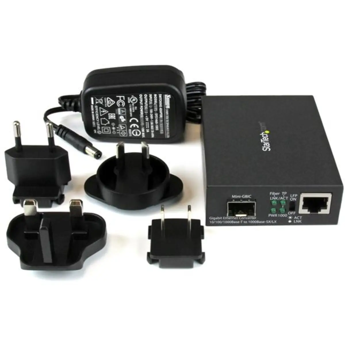 Gigabit Ethernet Glasfaser Medienkonverter mit offenem SFP Steckplatz
