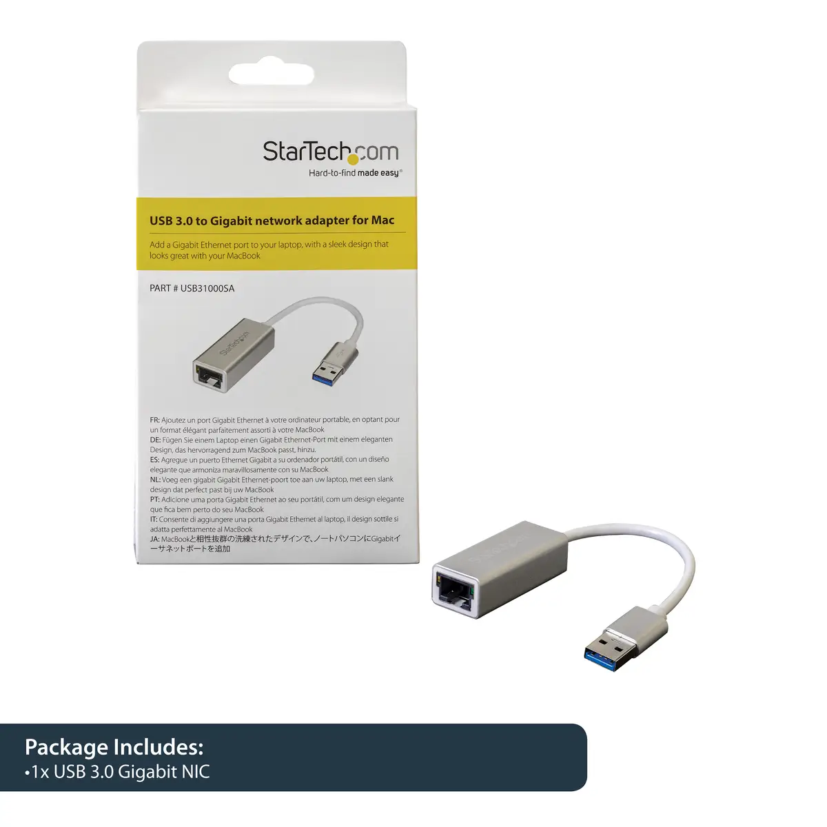 USB 3.0 auf Gigabit Netzwerkadapter Silber