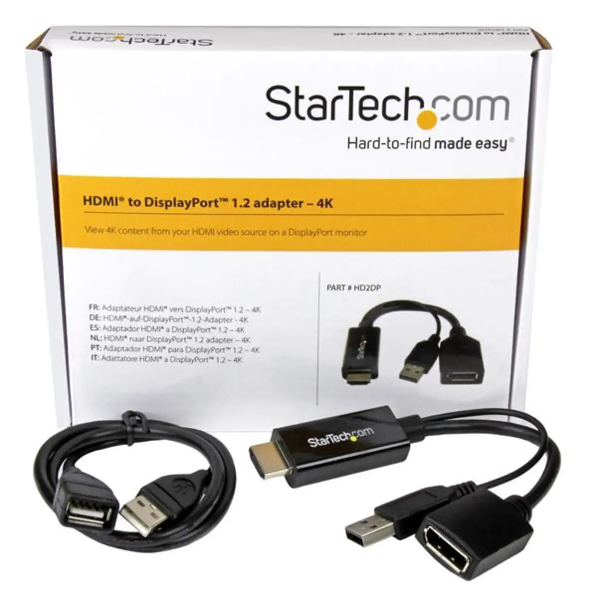 HDMI auf DP Konverter 4 K Schwarz