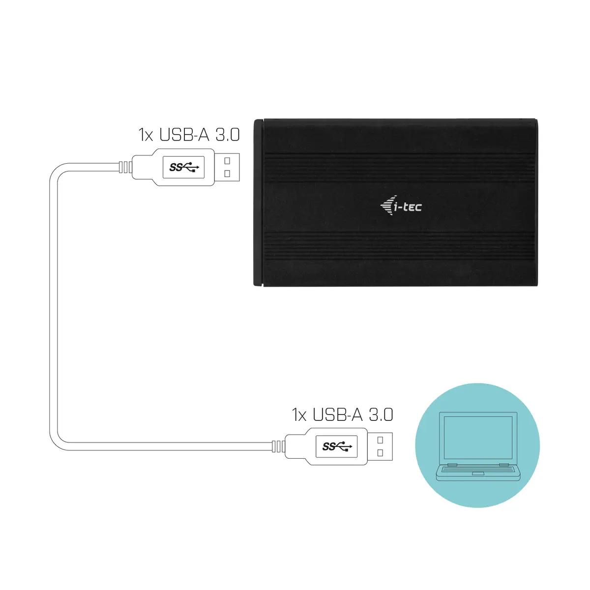 I-Tec MySafe AluBasic Advance Gehäuse SATA USB 3.0 6,4 cm (2,5")