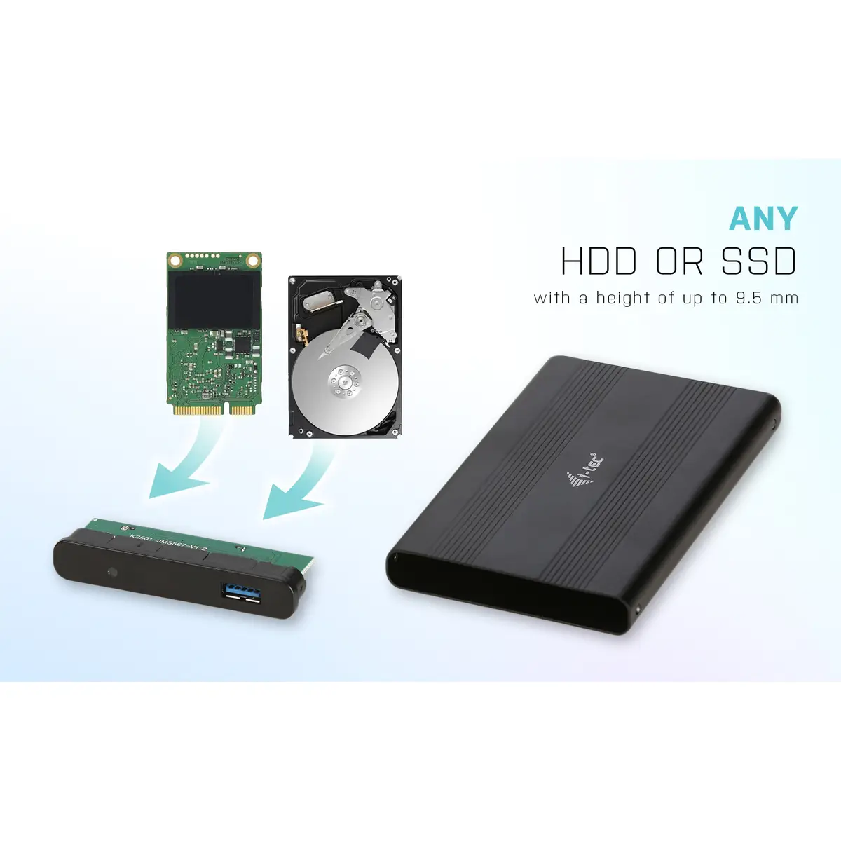 I-Tec MySafe AluBasic Advance Gehäuse SATA USB 3.0 6,4 cm (2,5")