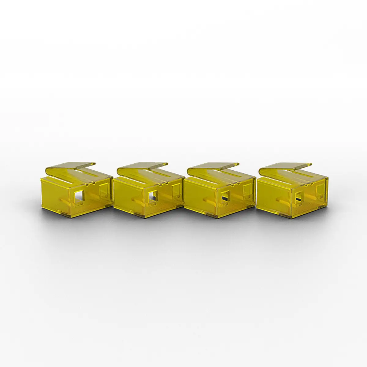 RJ45 Port Schloss (10 Stück) mit Schlüssel: Code GELB
