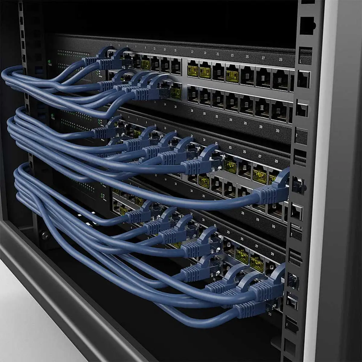 RJ45 Port Schloss (10 Stück) mit Schlüssel: Code GELB