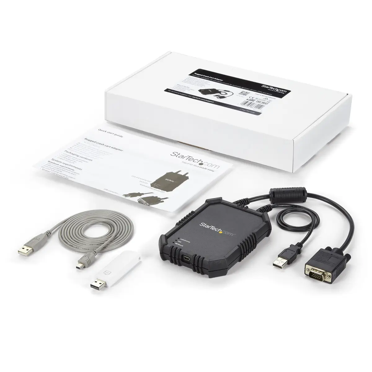 USB 2.0 KVM Konsole Mobiler Laptop Crash Cart Adapter mit Datenübertragung und Videoaufnahme