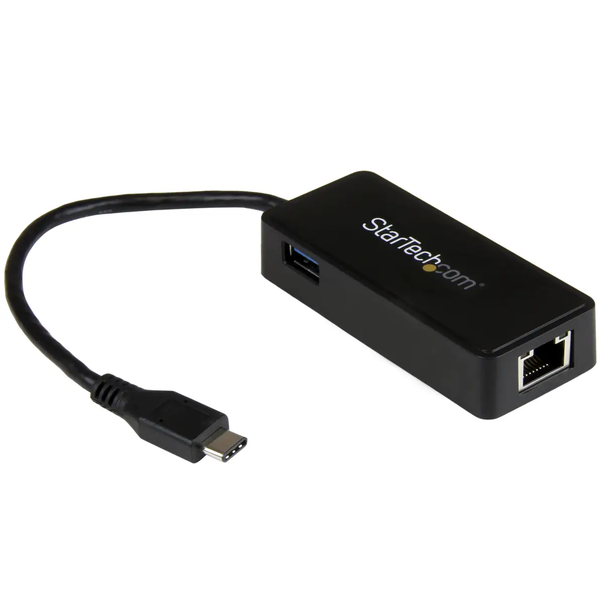 USB-C auf Gigabit Netzwerkadapter mit extra USB Stecker/Buchse