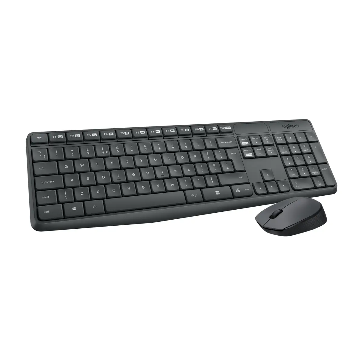 MK235 Tastatur-und-Maus-Set drahtlos 2.4 GHz Deutsch Grau