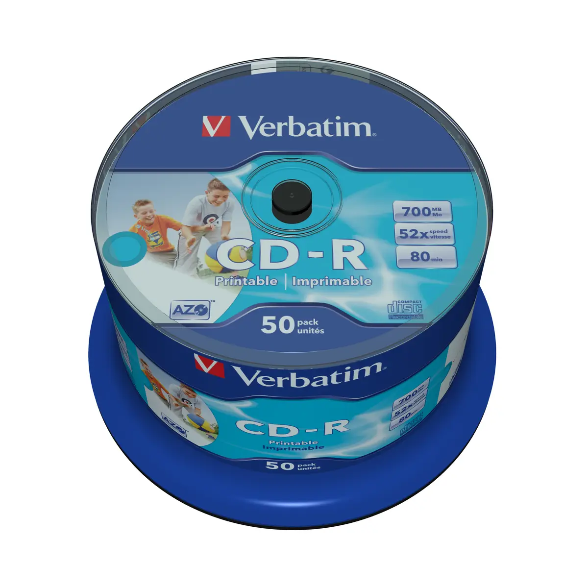 CD-R 52x Data Life Plus 80Min. 700MB 50er Spindel Super AZO Generic Printable Wide Print Surface No ID