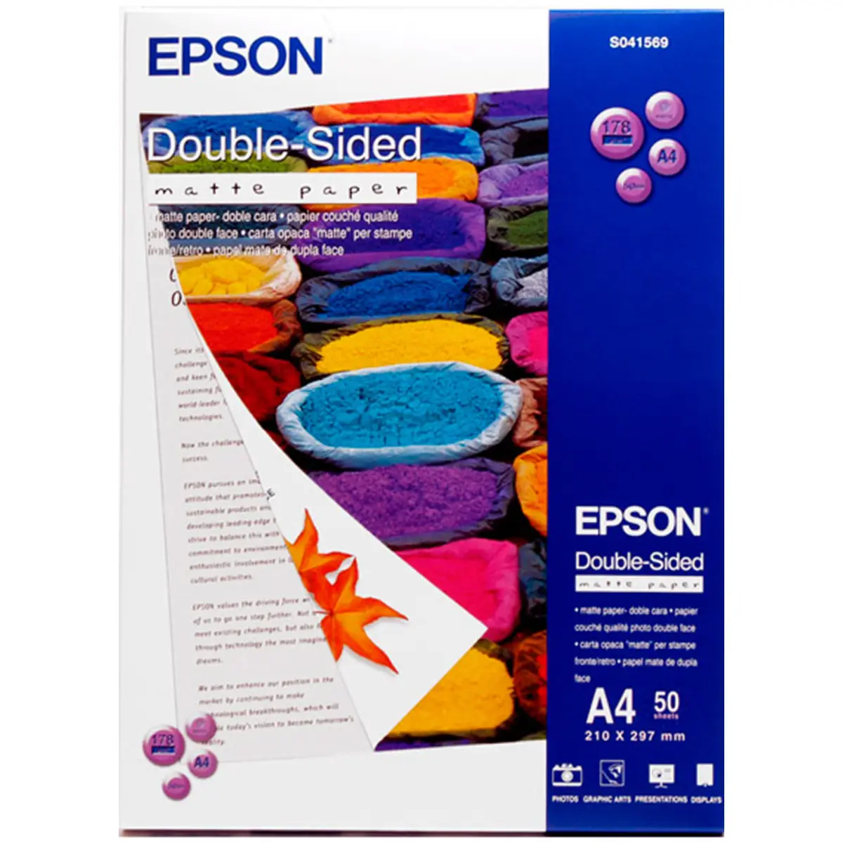 A4 Papier. beidseitig Mattes Papier - 50 Bl., 178g/m„