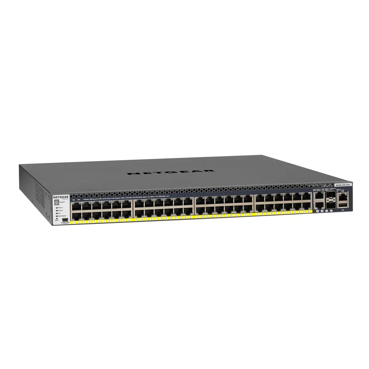 M4300 Gigabit Ethernet Switch 48Ports + 2x 10 Gigabit Ethernet + 2x SFP+ Managed 1HE PoE+ 550W