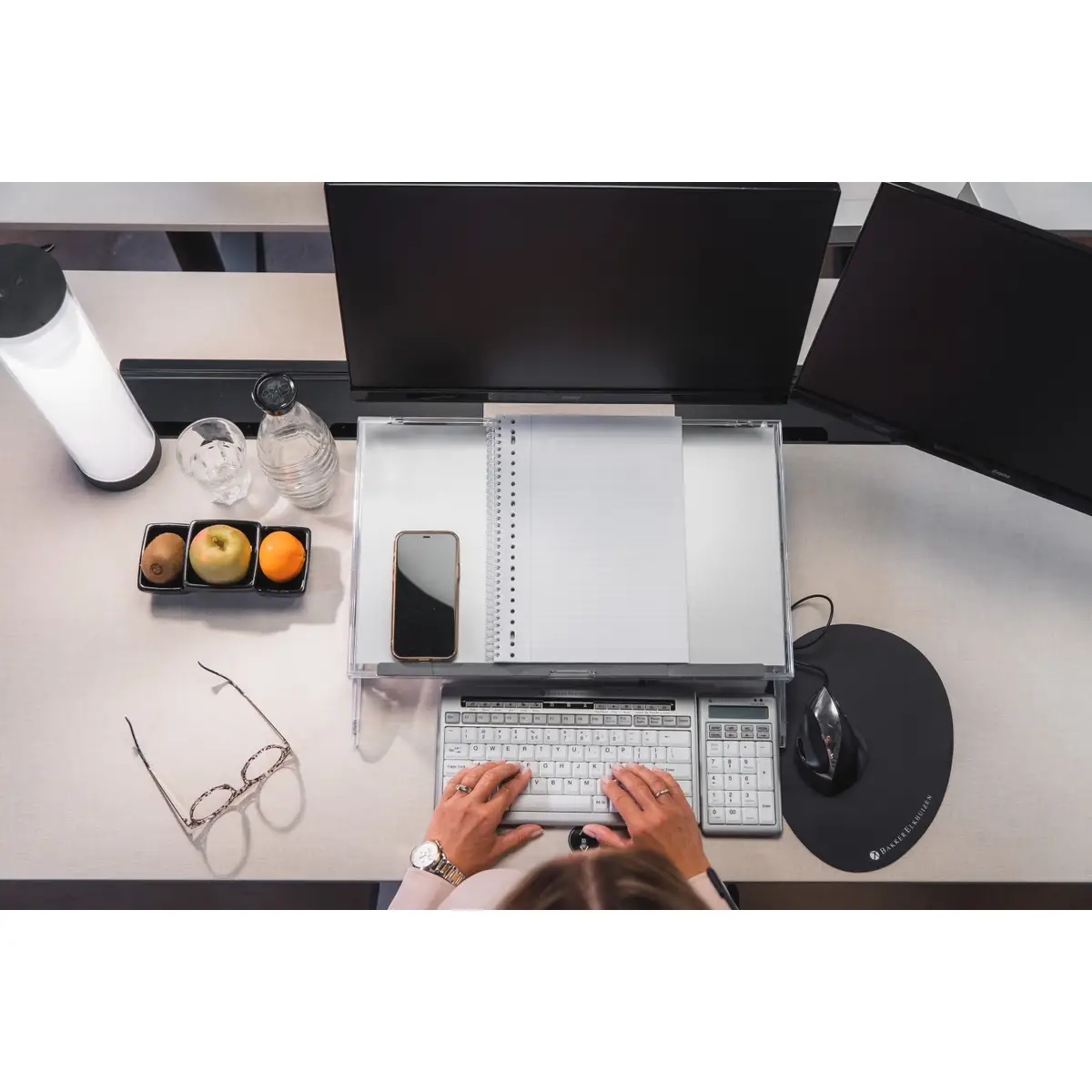 The Egg Ergo Mouse Pad, Schwarz, Monochromatisch, Gummi, Textil, Anti-Rutsch-Basis