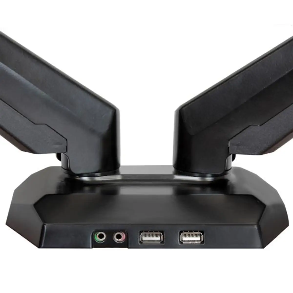 Dual Monitorhalter für 76,2cm (30'') mit eingebautem 2 Port USB und Audio Passthrough