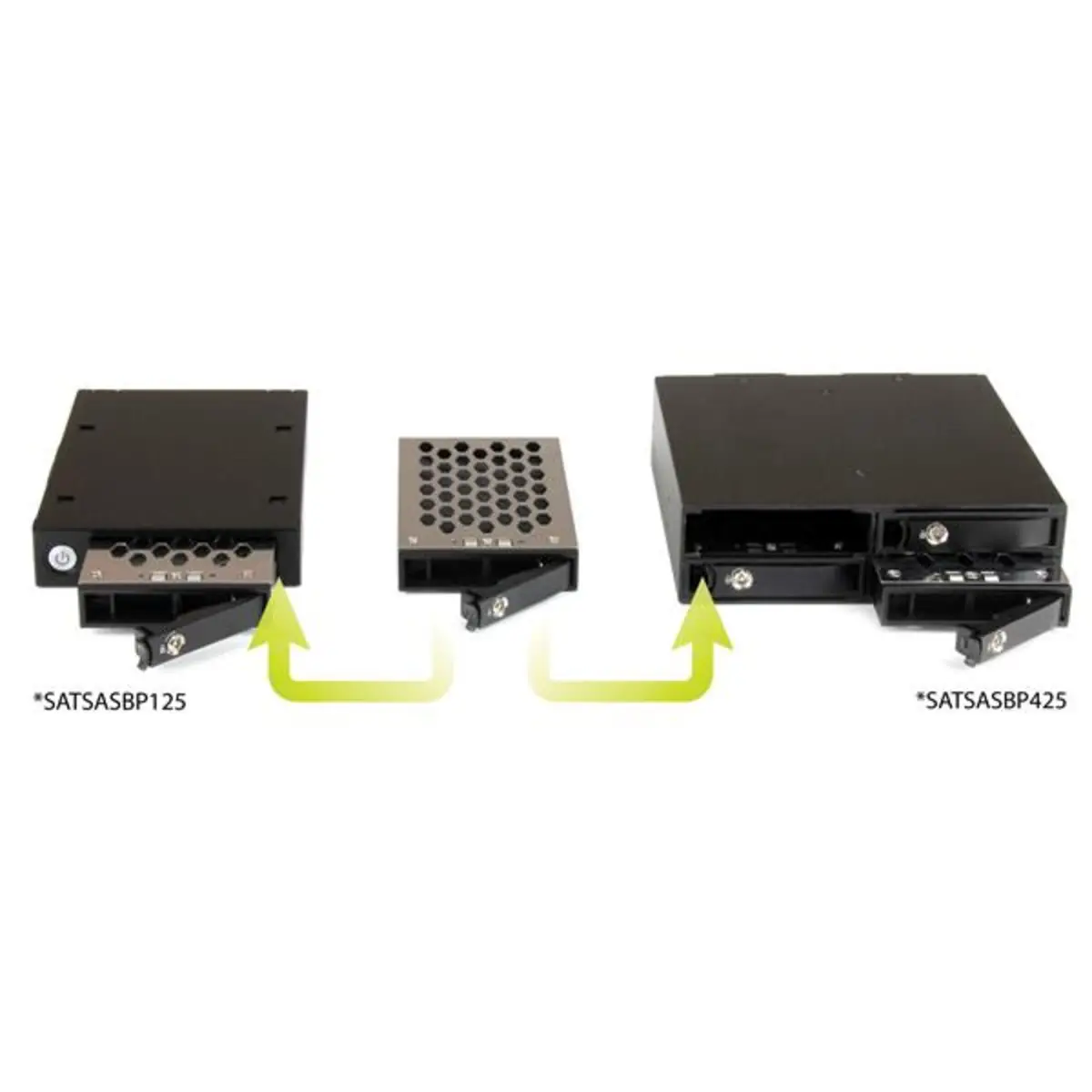 4x Festplatten Wechselrahmen für 2,5 Zoll SATA / SAS Laufwerke
