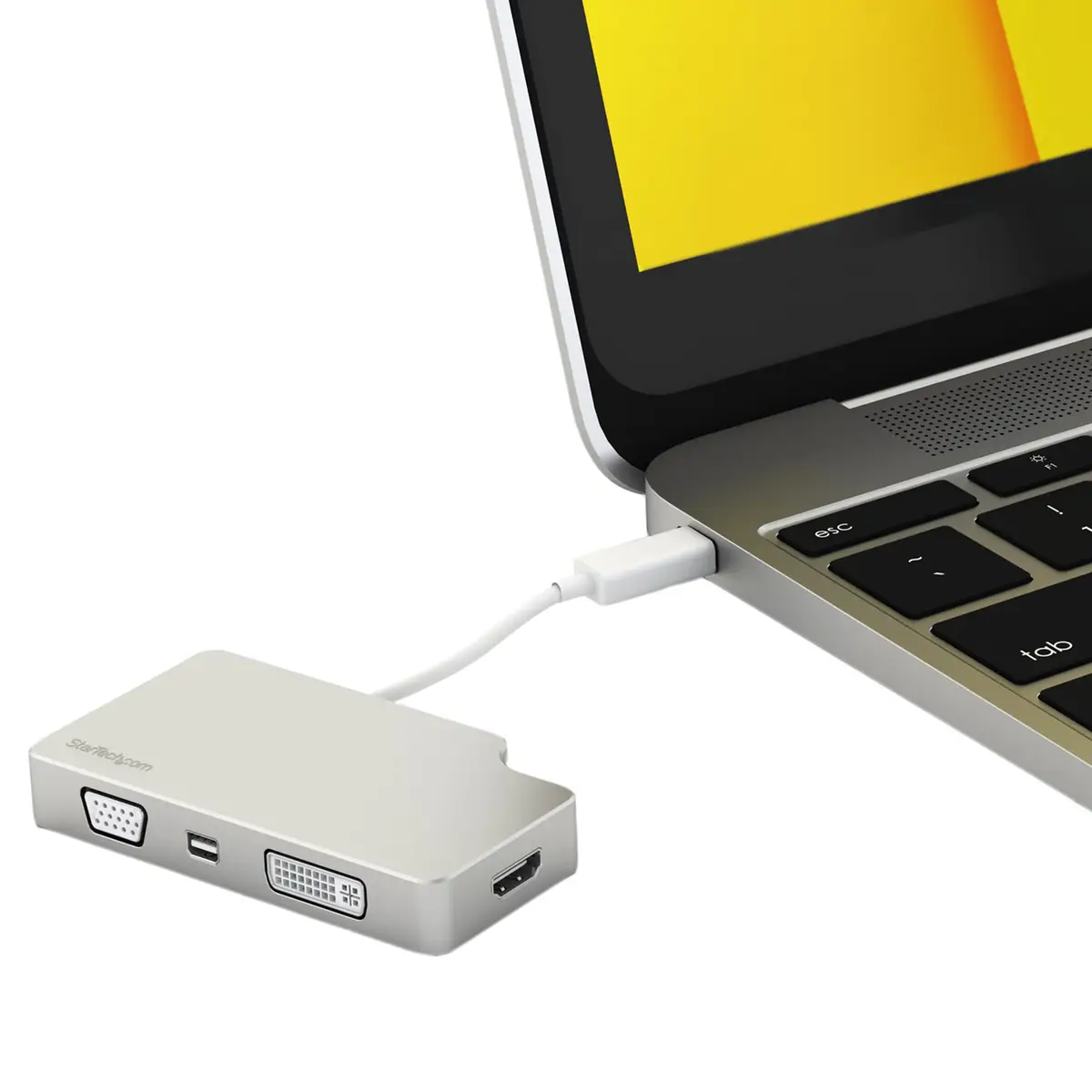 StarTech aluminum Reise A/V adaptor 4-in-1 USB-C to VGA/DVI/HDMI/mDP