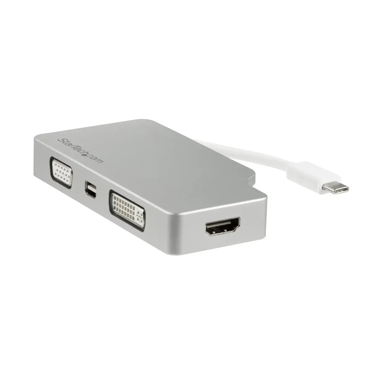 StarTech aluminum Reise A/V adaptor 4-in-1 USB-C to VGA/DVI/HDMI/mDP