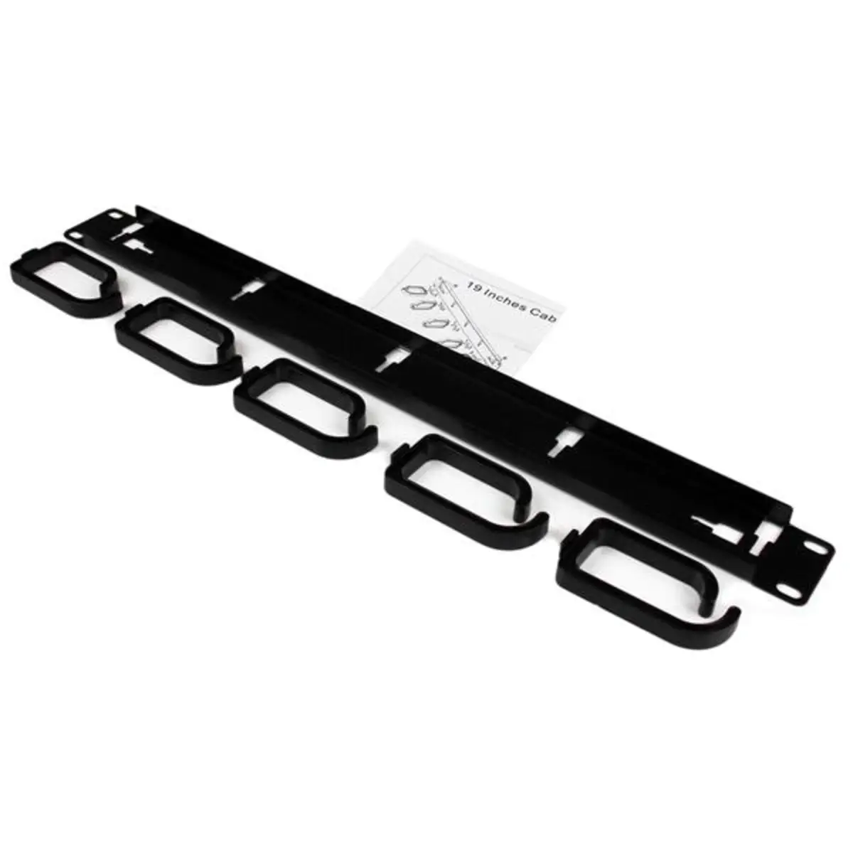 1HE 19" Metall Kabelführung zur Rack-Montage