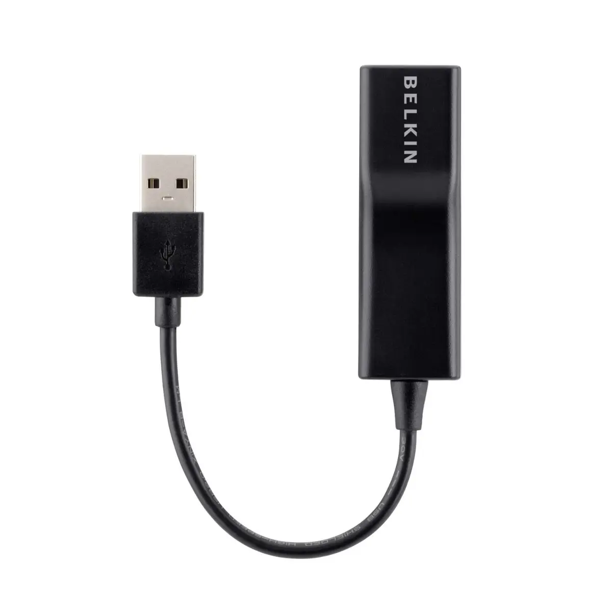 USB 2.0 auf Ethernet Adapter, 12cm, schwarz