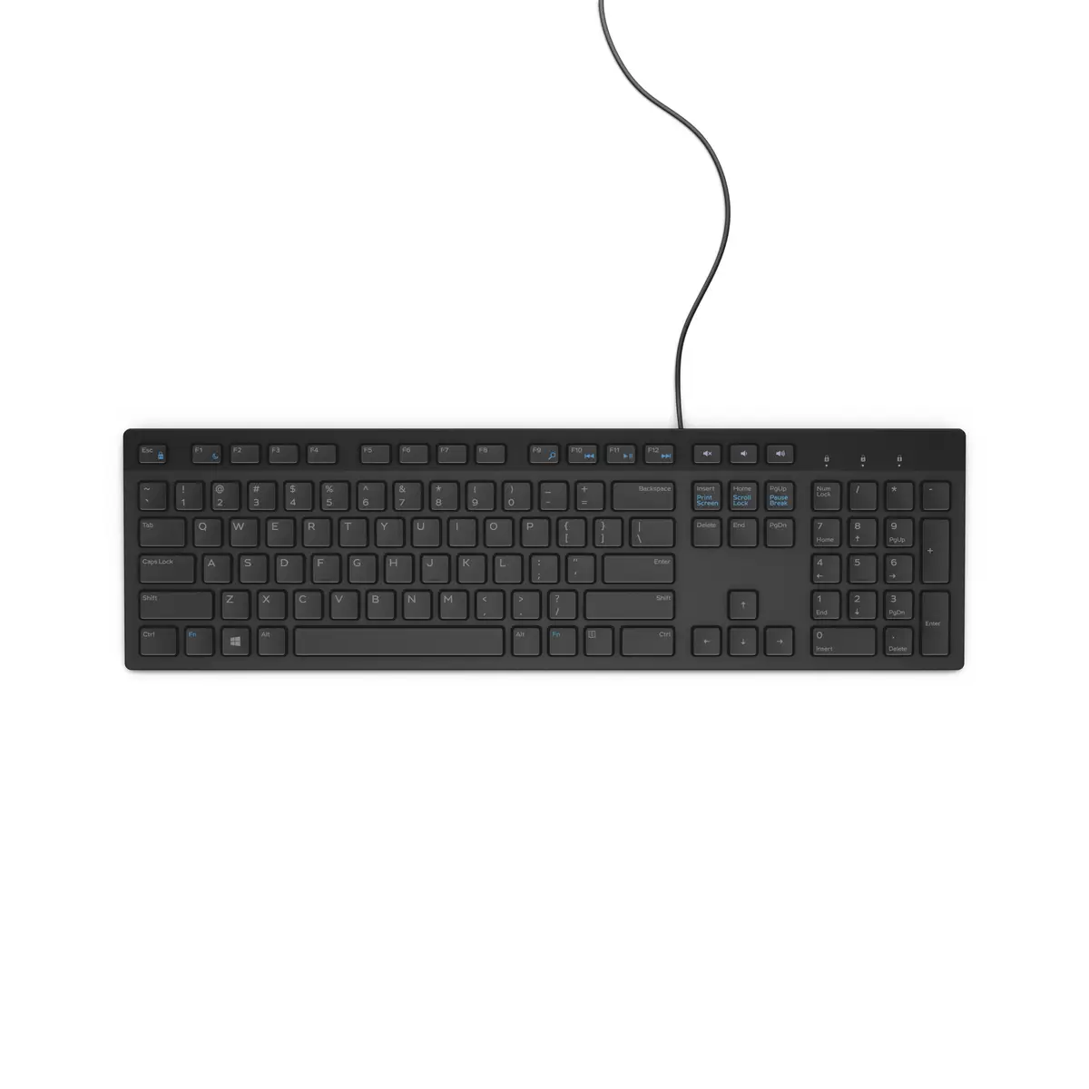 Tastatur KB216 Multimedia USB Schwarz Tastaturlayout US Englisch