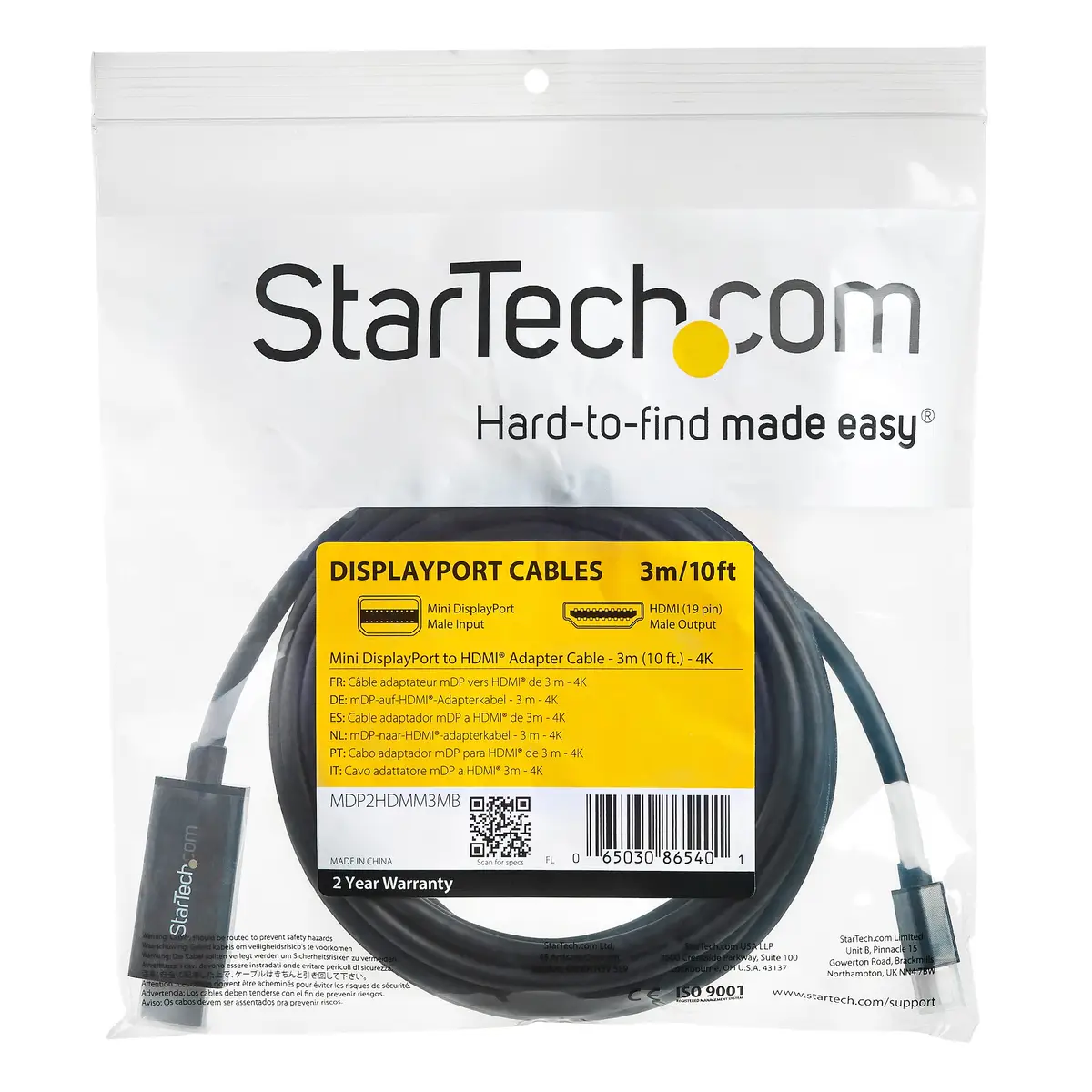 Mini DisplayPort auf HDMI Adapterkabel 4K 30Hz 3 m