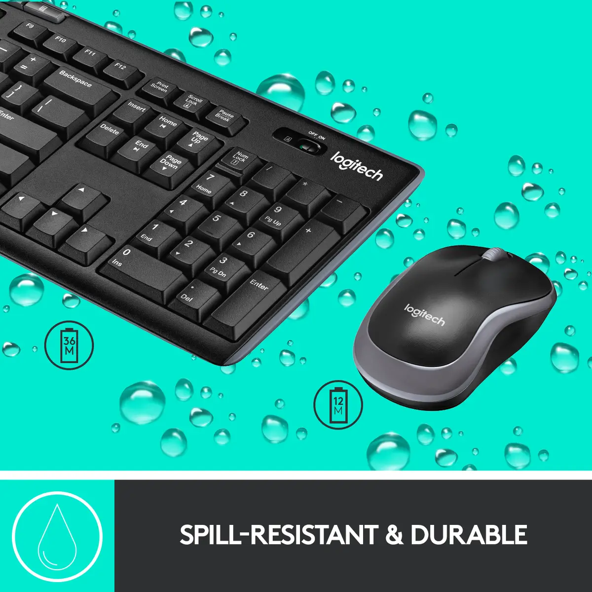 Desktop MK270 anthracite combo Tastaur + Mouse USB Layout CH black