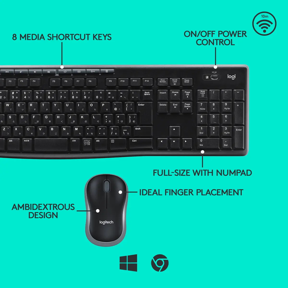 Desktop MK270 anthracite combo Tastaur + Mouse USB Layout CH black