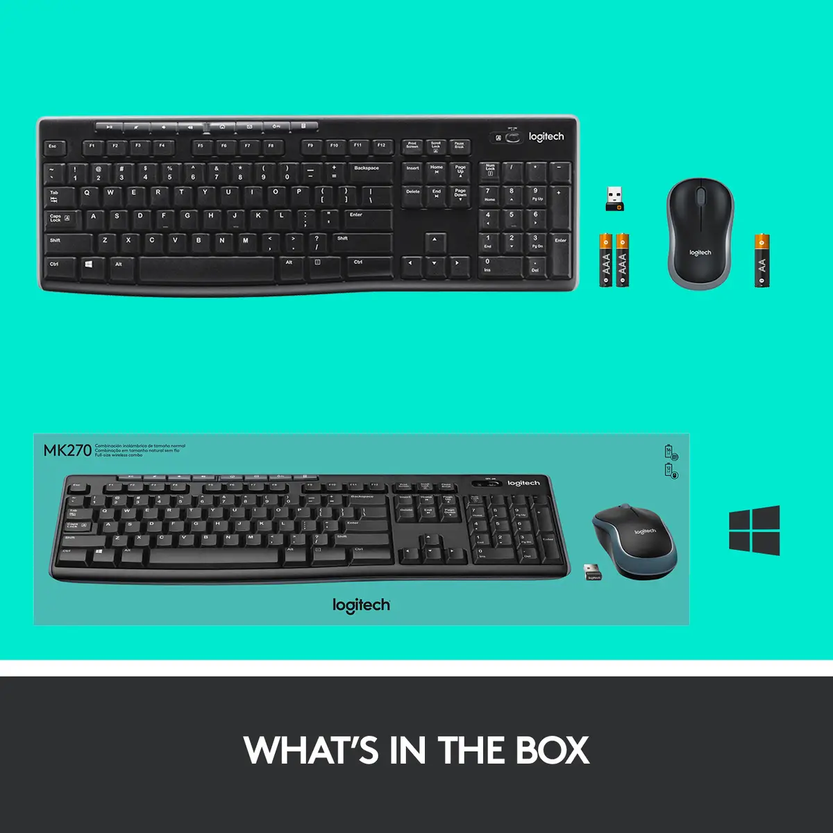 Desktop MK270 anthracite combo Tastaur + Mouse USB Layout CH black