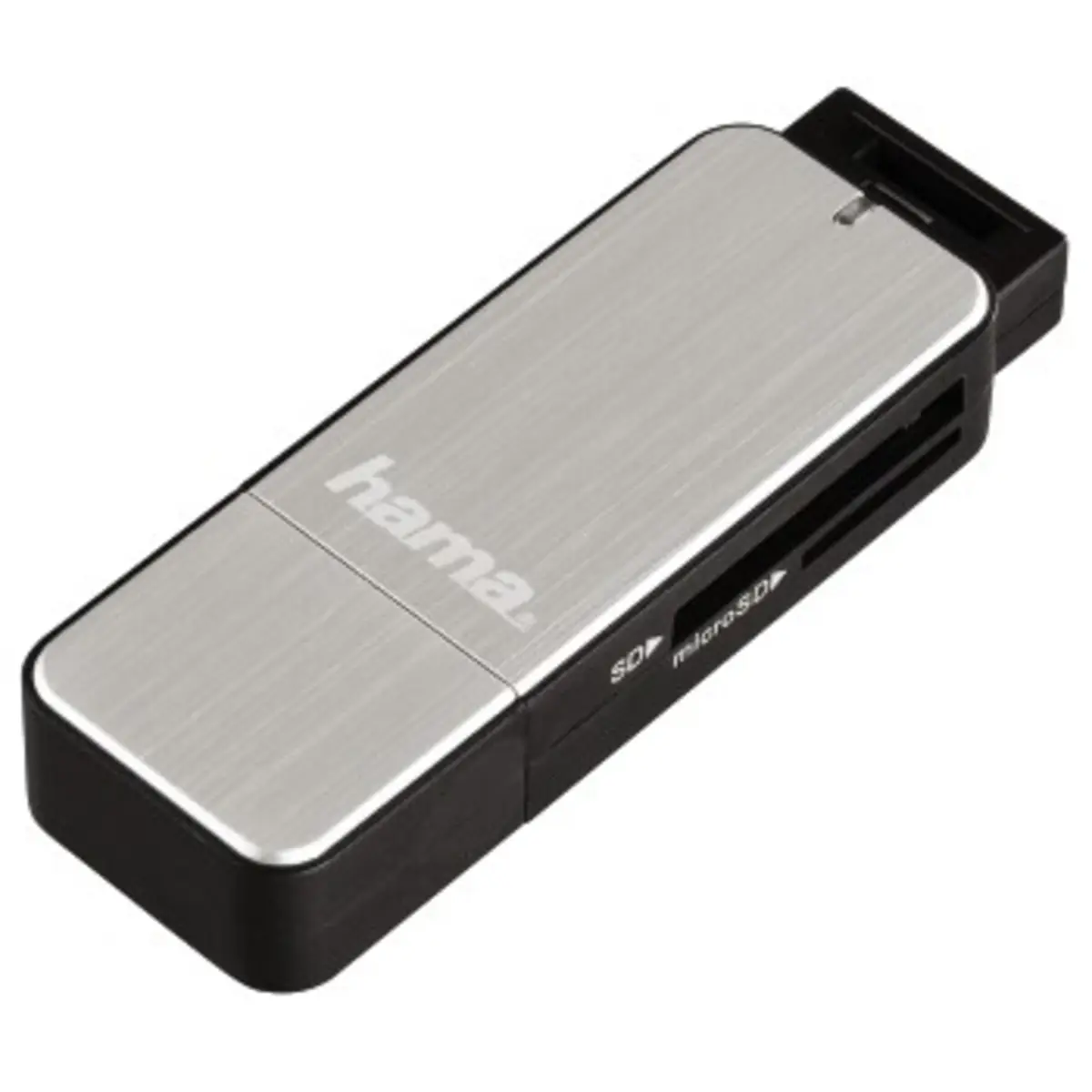 USB-3.0-Kartenleser, SD/microSD, Alu, Silber