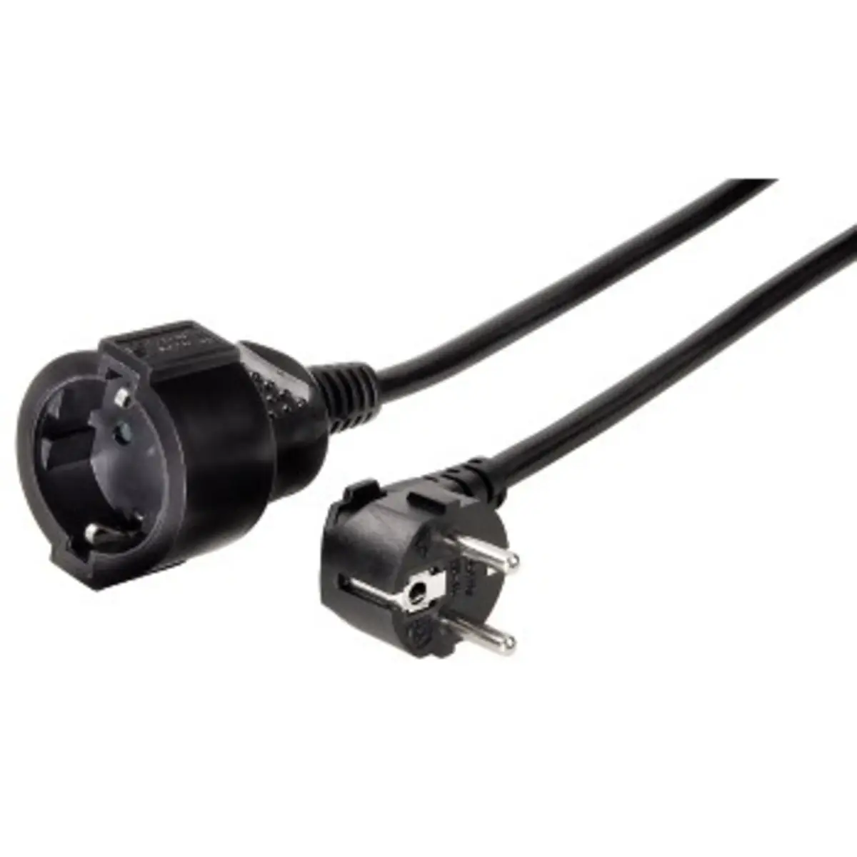 Schutzkontakt-Verlängerungskabel Profi, 3 m, Schwarz