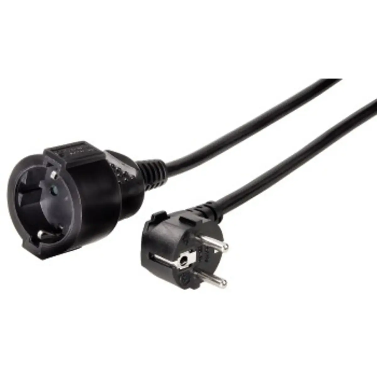 Schutzkontakt-Verlängerungskabel Profi, 3 m, Schwarz