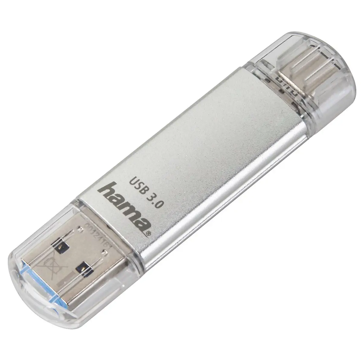 FlashPen C-Laeta, Type-C USB 3.1/USB 3.0, 32GB, 70 MB/s, Silber