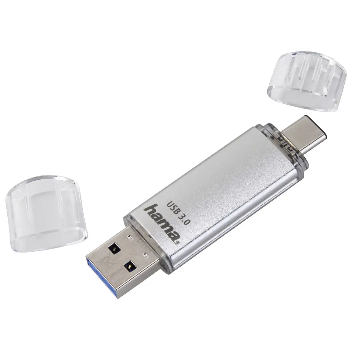 FlashPen C-Laeta, Type-C USB 3.1/USB 3.0, 32GB, 70 MB/s, Silber