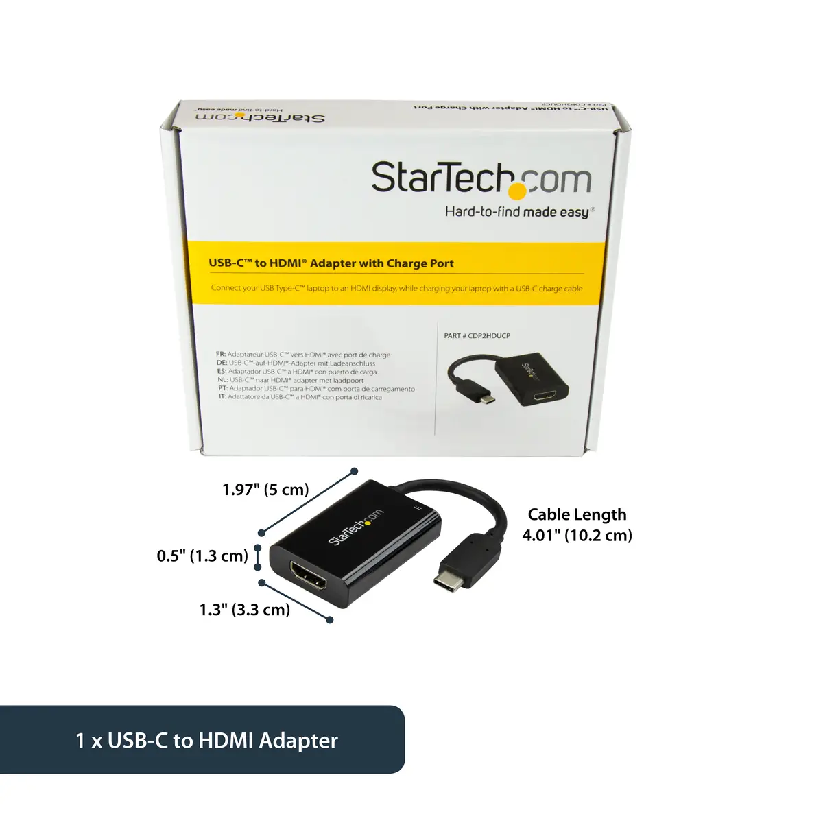 USB-C auf HDMI Adapter mit USB Stromversorgung - 4K 60Hz