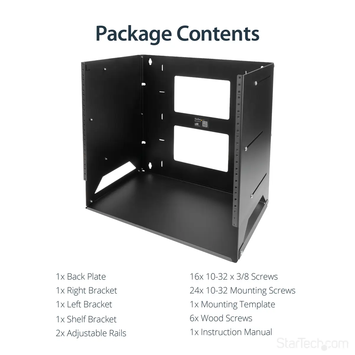 Wandmontage Server Rack mit Fachboden