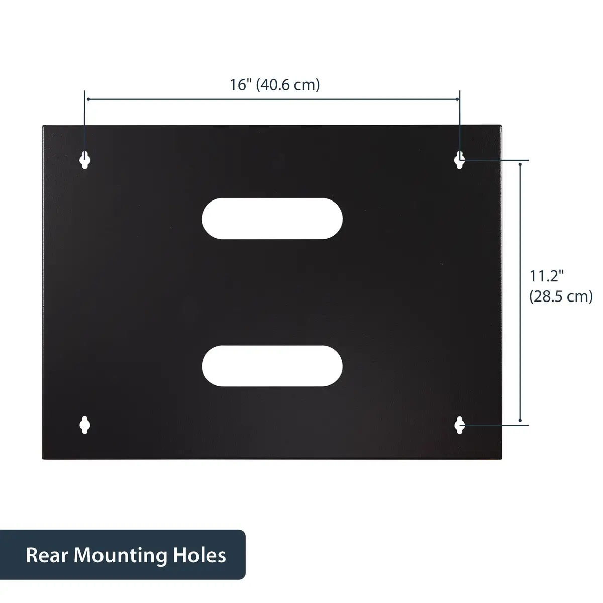 Halterung für flache Rack Geräte - 8HE Wandmontage