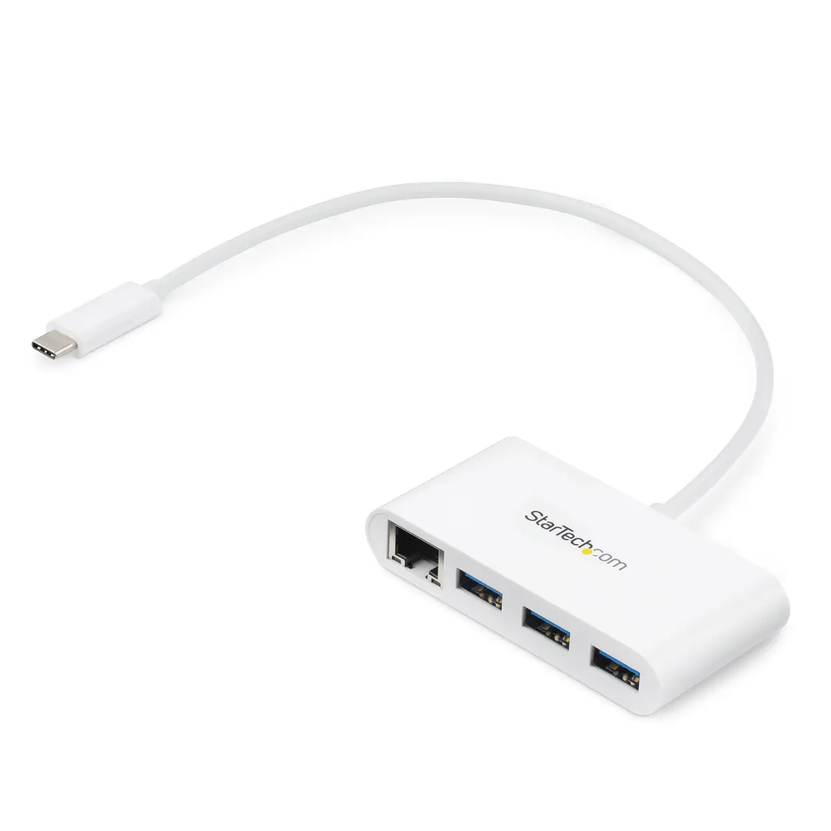3 Port USB 3.0 Hub plus Gigabit Ethernet Weiß
