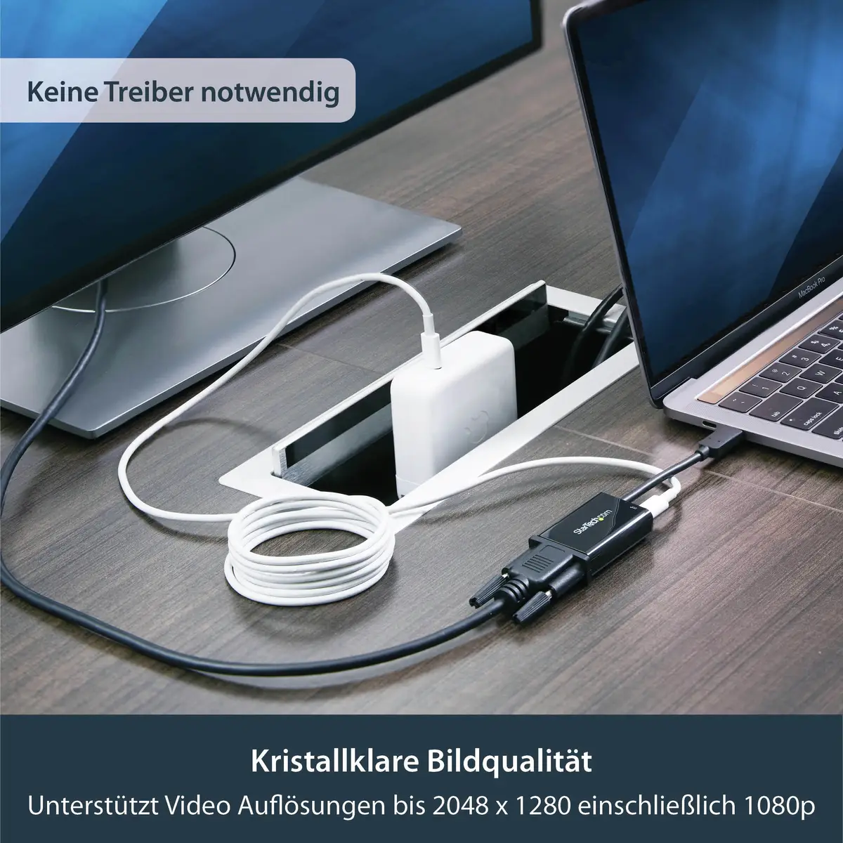 USB-C auf VGA Adapter mit USB Stromversorgung
