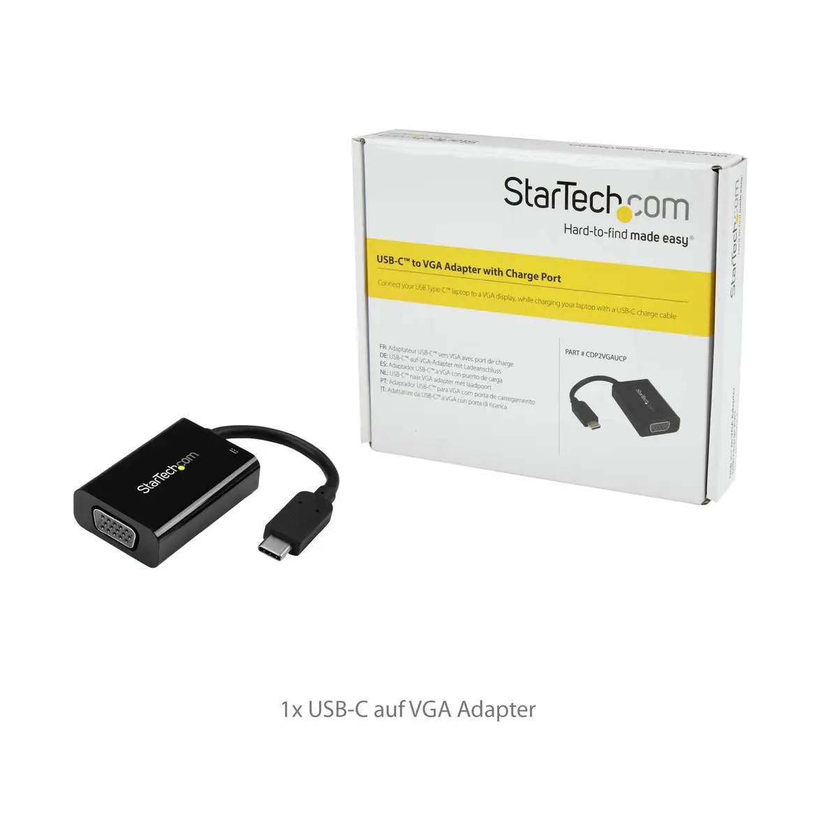 USB-C auf VGA Adapter mit USB Stromversorgung