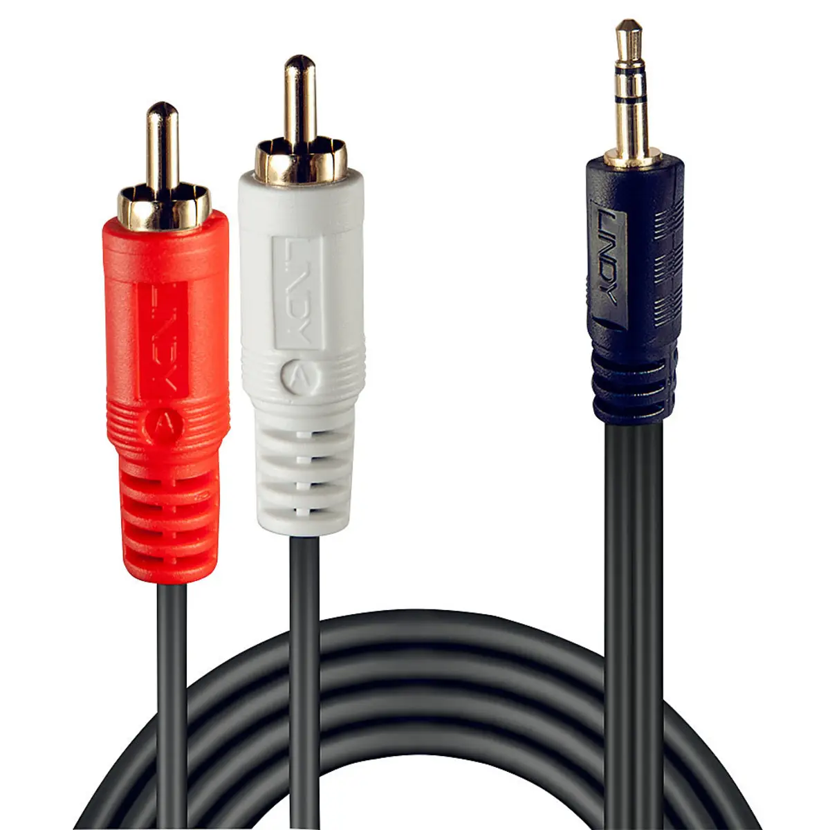 Premium Audio-adaptorcable, 2x RCA (Cinch) plug an 3,5mm cinchnplug 3 m