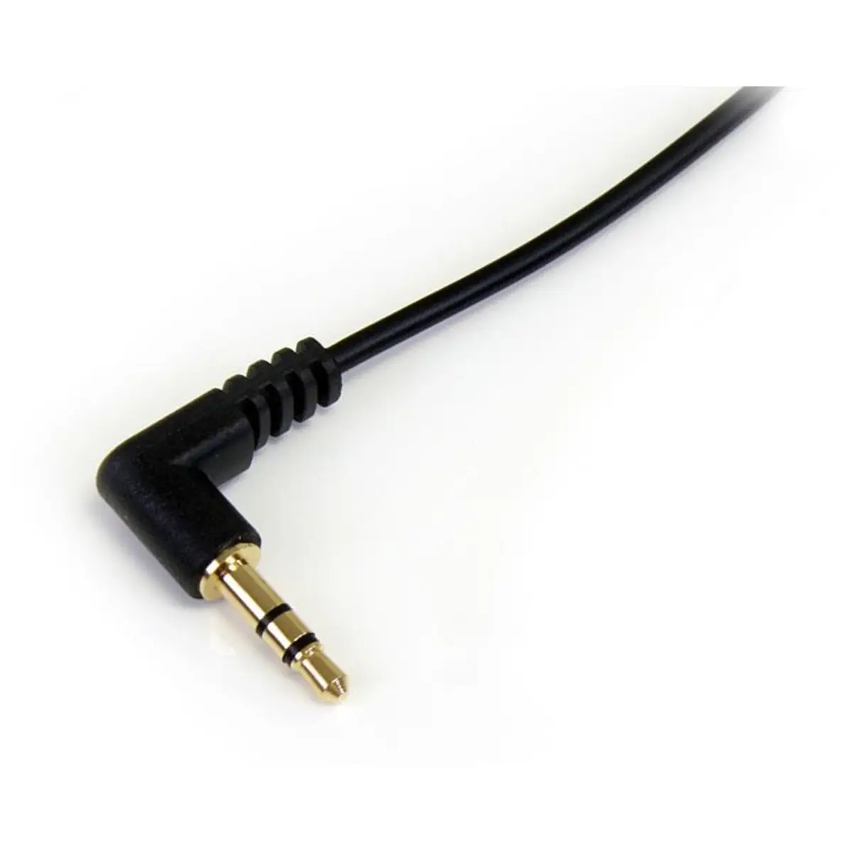Audiokabel rechts gewinkelt 3,5mm/3,5mm Stecker/Stecker Schwarz 1,8m