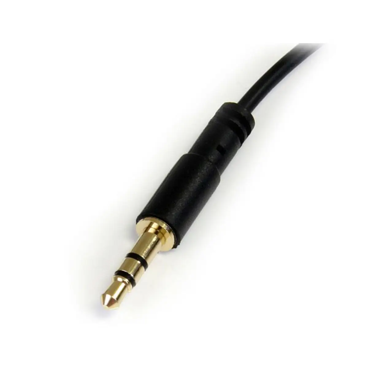 Audiokabel rechts gewinkelt 3,5mm/3,5mm Stecker/Stecker Schwarz 1,8m