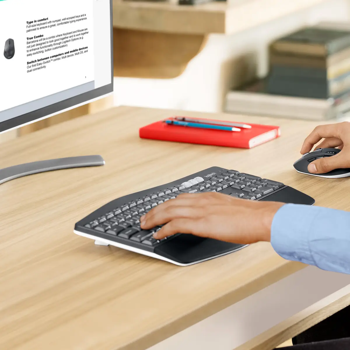 MK850 Performance Tastatur-und-Maus-Set schwarz Belgisch