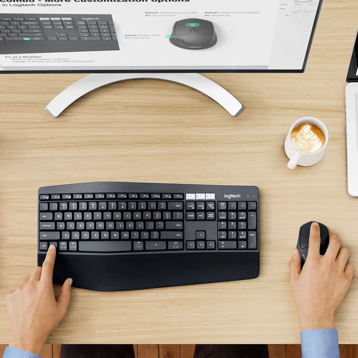 MK850 Performance Tastatur-und-Maus-Set schwarz Belgisch