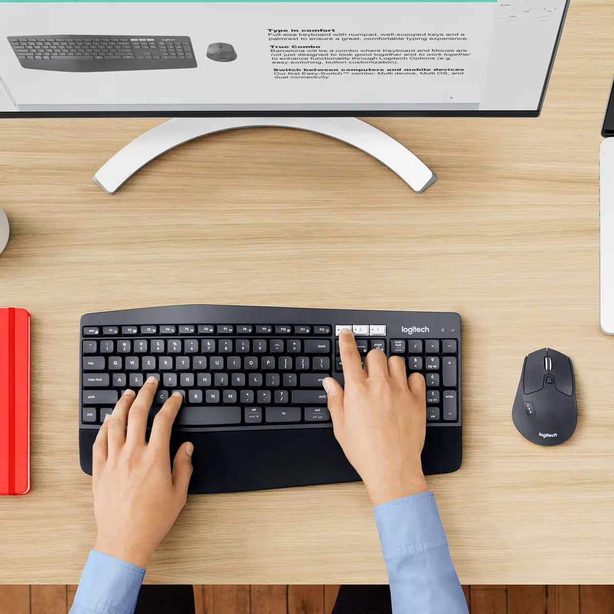 MK850 Performance Tastatur-und-Maus-Set schwarz Belgisch