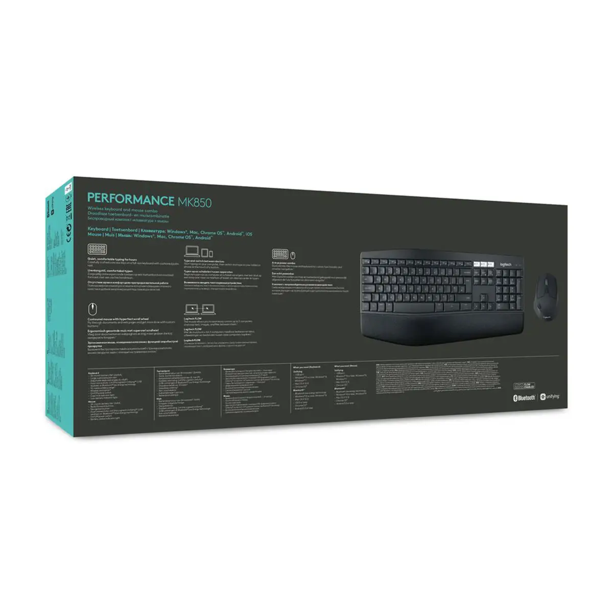 MK850 Performance Tastatur-und-Maus-Set schwarz Belgisch