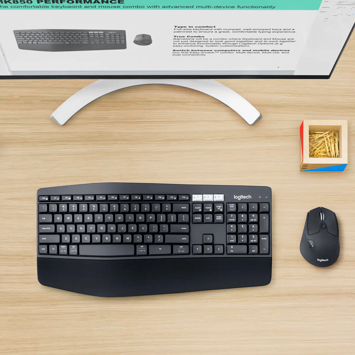 MK850 Performance Tastatur-und-Maus-Set schwarz Belgisch