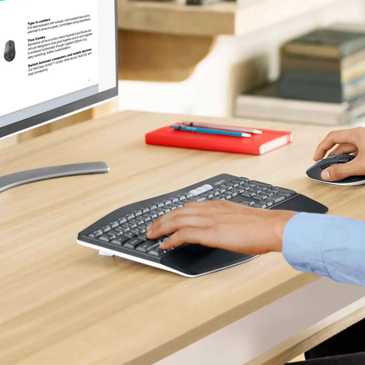 MK850 Performance Tastatur-und-Maus-Set schwarz Belgisch