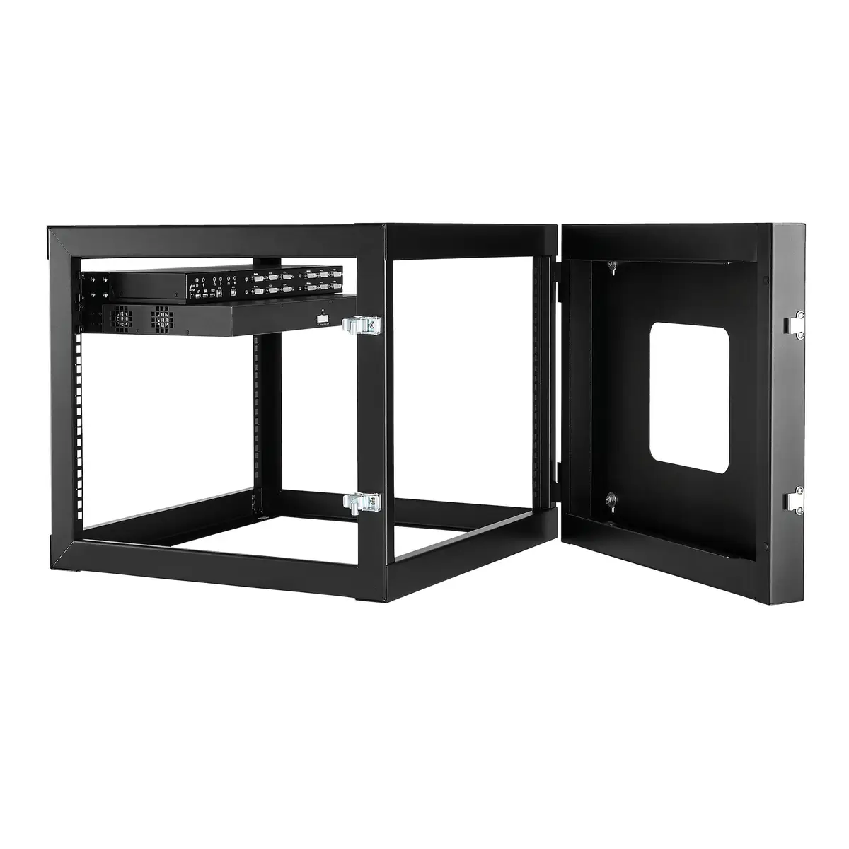 8U Hinged Open Frame Wall Mount Network Rack