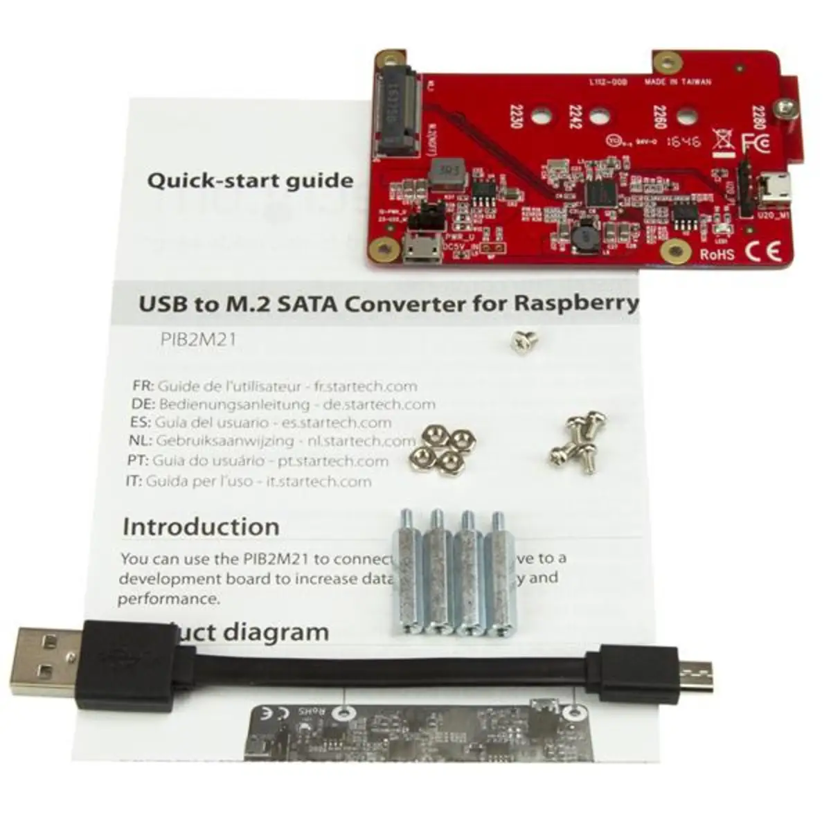 USB auf M.2 SATA Konverter für Raspberry Pi und Entwicklungsboards