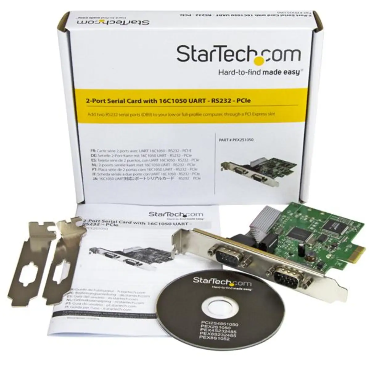 PCI Express Seriell Karte mit 16C1050 UART 2xRS232