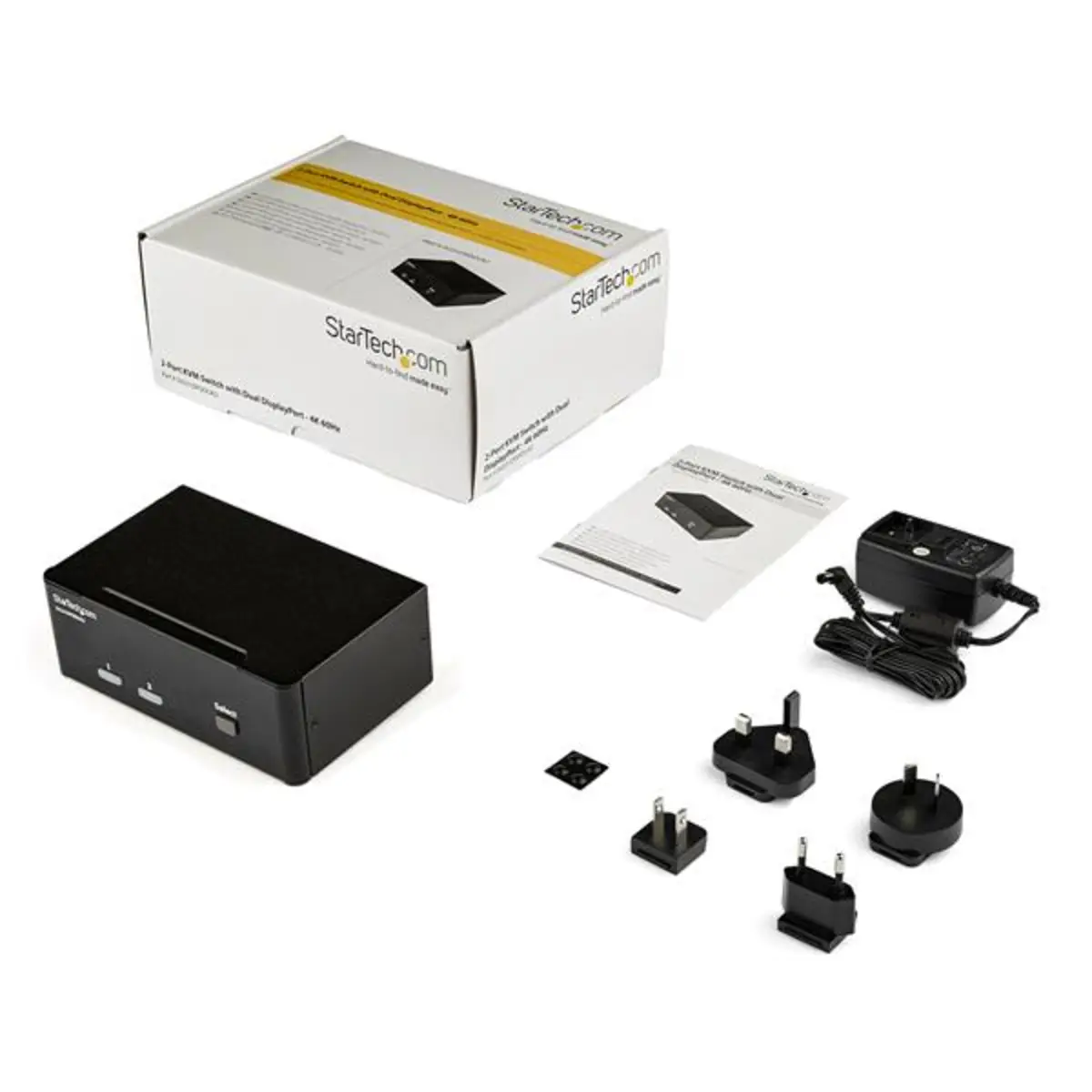 2-Port DisplayPort Dual Monitor KVM Switch